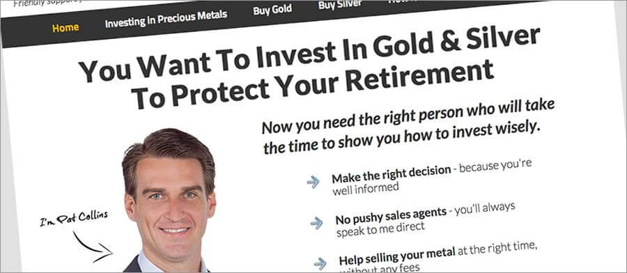 Gold IRA Investment Site Screenshot