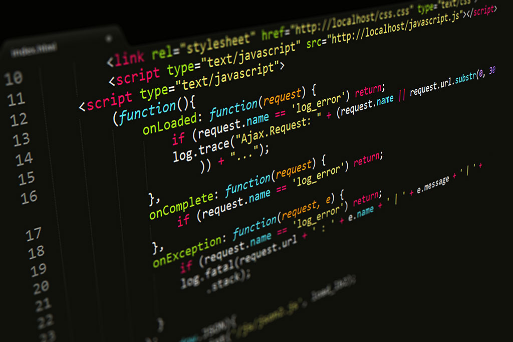 Screen with server code.